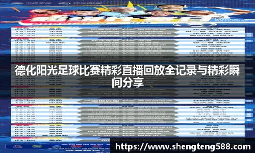 德化阳光足球比赛精彩直播回放全记录与精彩瞬间分享